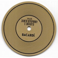Бирдекель "BACARDI. Зажги вечеринку с мохито", лимитированный, из резины, в виде виниловой пластинки золотого цвета