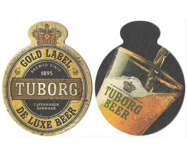 Бирдекель фигурный "TUBORG GOLD LABEL DE LUXE BEER"