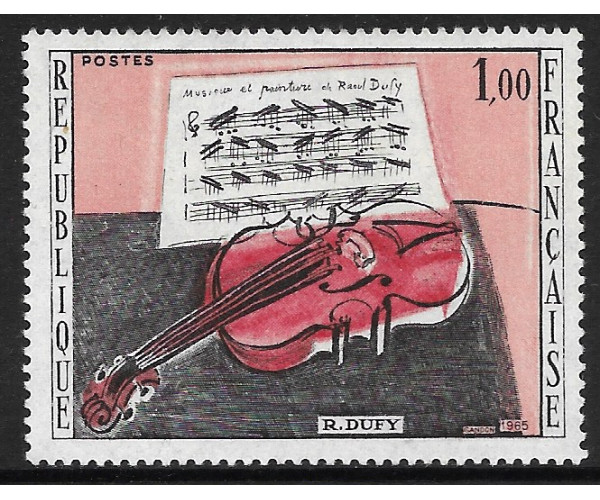 Франция. Живопись. "Красная скрипка", Рауль Дюфи. Марка