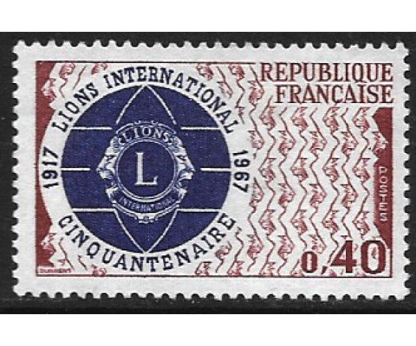 Франция. 50-летие клуба "Lions Internatijnal". Марка