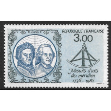 Франция. 250-летие научного измерения дуг меридиана. Марка