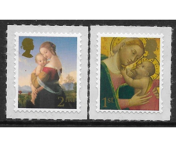 Великобритания. Рождество 2007. Серия из 2 самоклеящихся марок