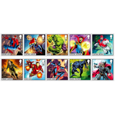 Великобритания. Комиксы MARVEL. 10 марок