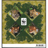 Таиланд. WWF. Маленькие дикие кошки. Номерной блок